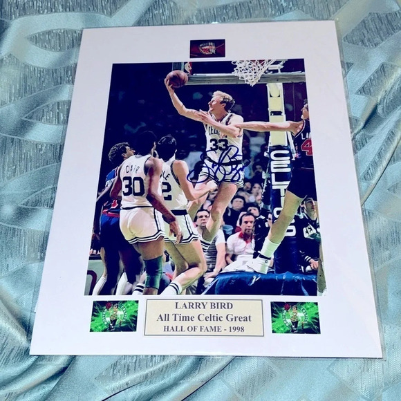 Larry Bird, Boston Celtics hand signed autographed photo matted 11x14 - Picture 1 of 1